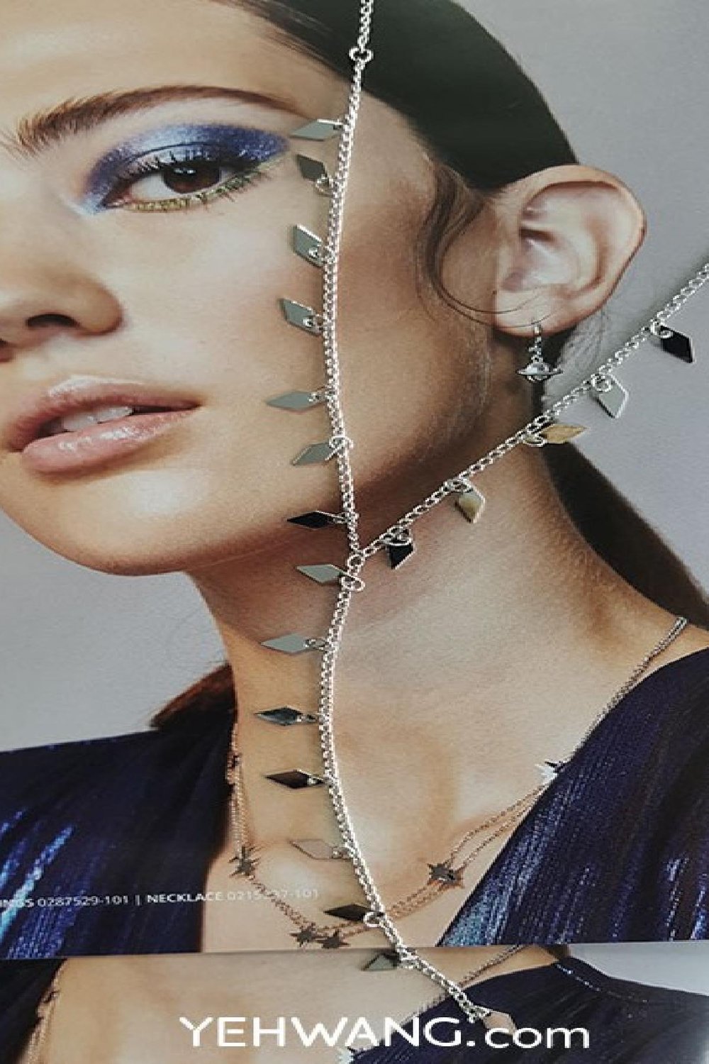 necklace dancing diamonds silver h5Picture2